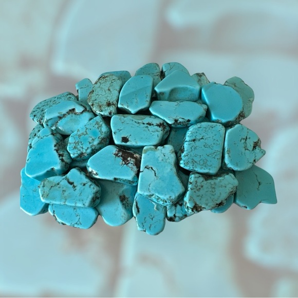 Handcrafted turquoise slab belt buckle on silver 5”X 3” Coastal-cowgirl western - Picture 2 of 5